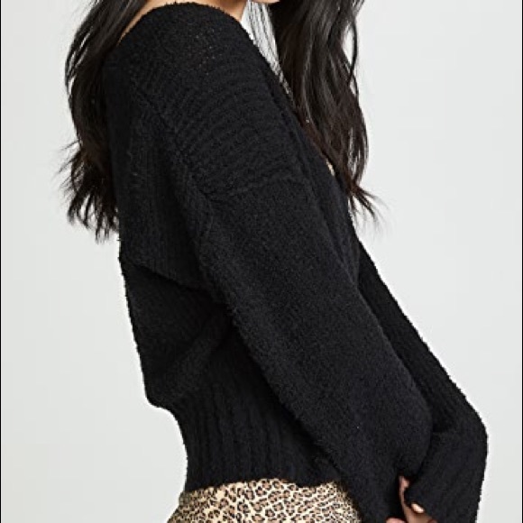 $128 NWT Free People Cropped Wrap Sweater - Picture 2 of 3